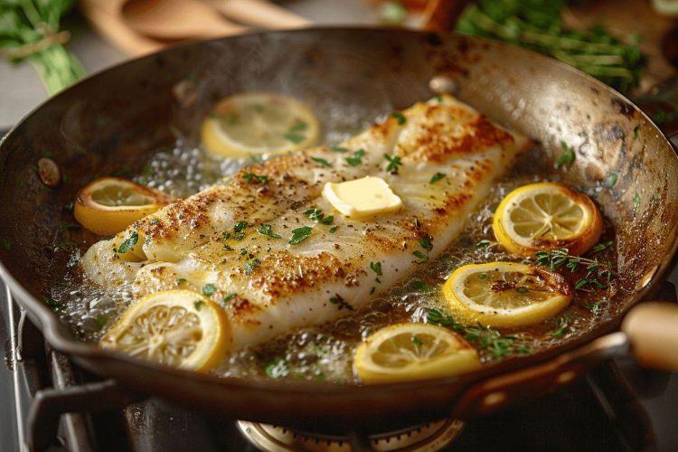 Recette dos de cabillaud poêlé façon meunière