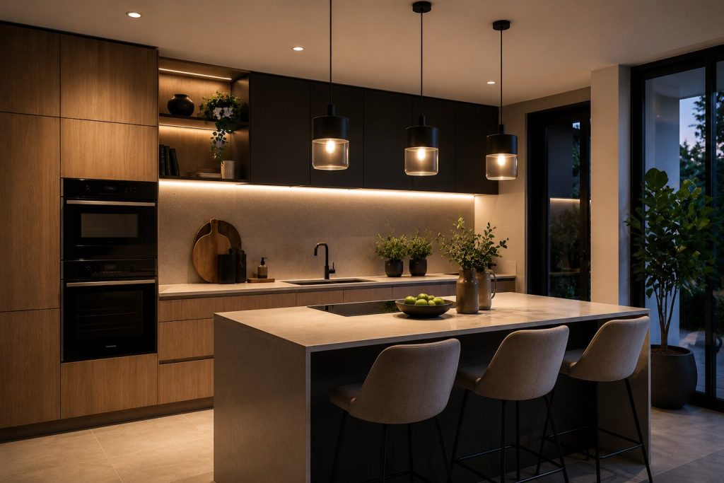 exemple de luminaire pour une cuisine moderne