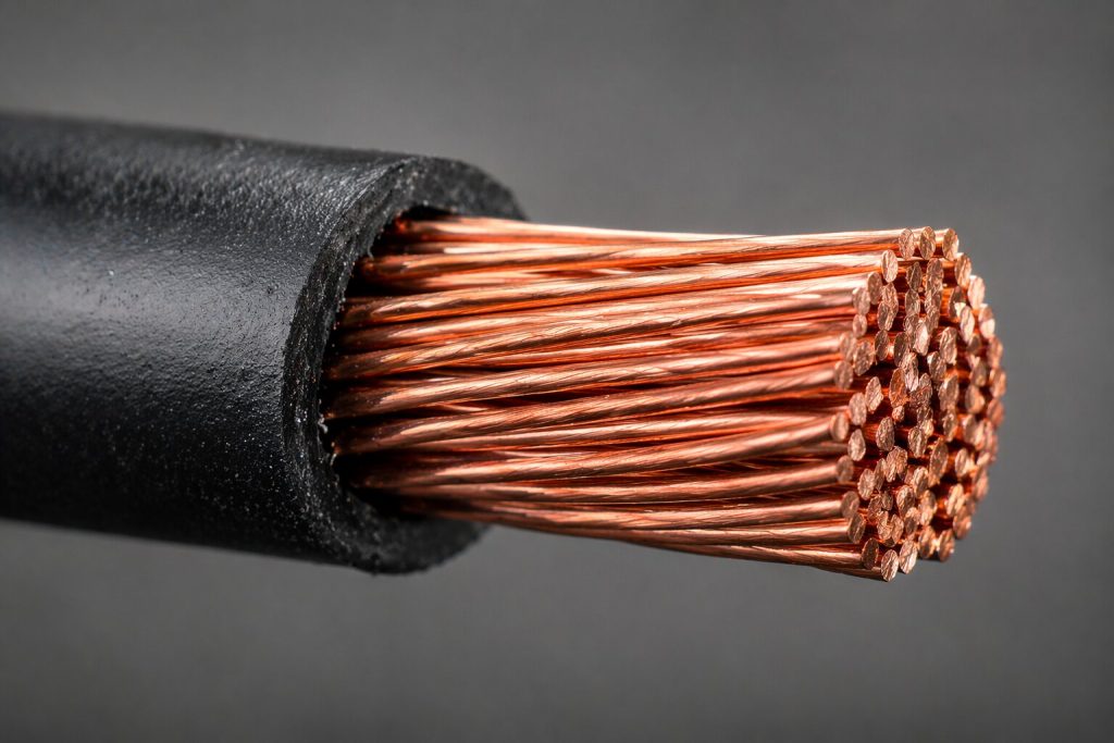 Câble électrique dénudé